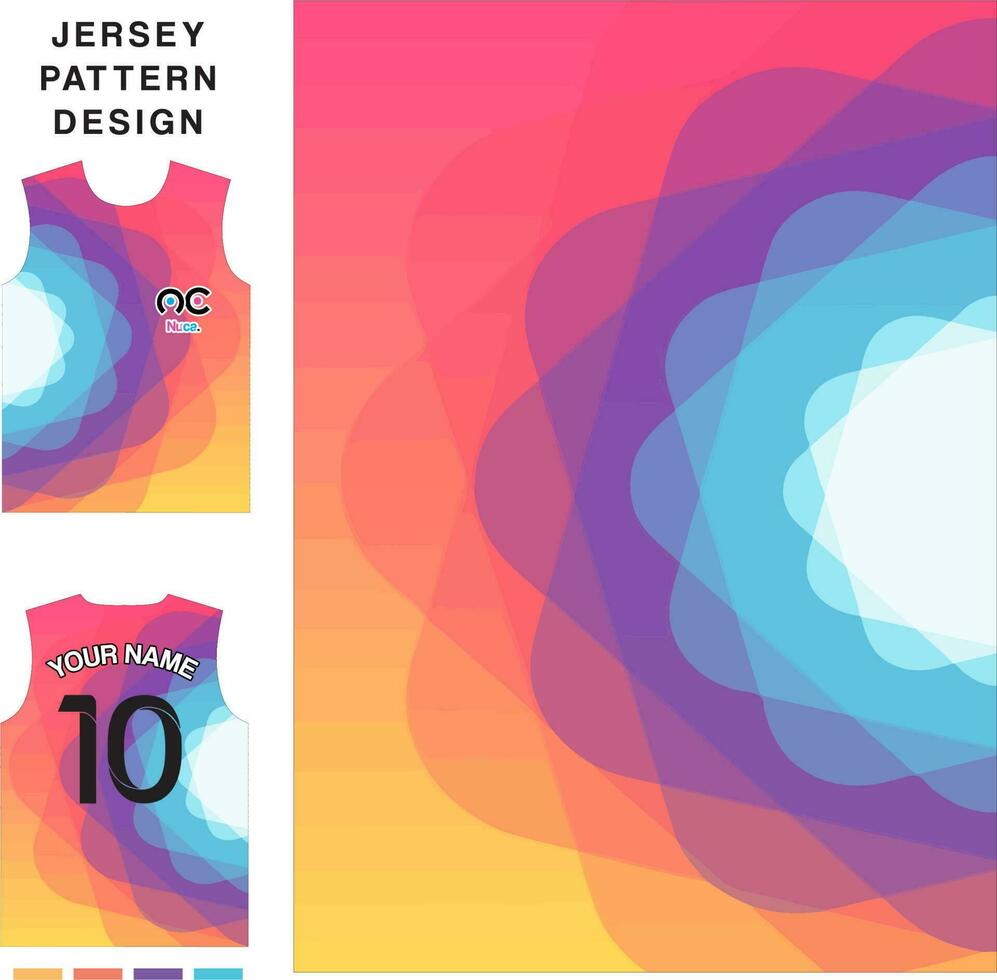 resumen floral geométrico concepto vector jersey modelo modelo para impresión o sublimación Deportes uniformes fútbol americano vóleibol baloncesto e-sports ciclismo y pescar gratis vector.