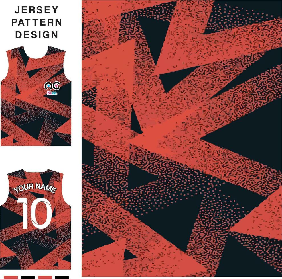 Abstract grunge triangle concept vector jersey pattern template for printing or sublimation sports uniforms football volleyball basketball e-sports cycling and fishing Free Vector.