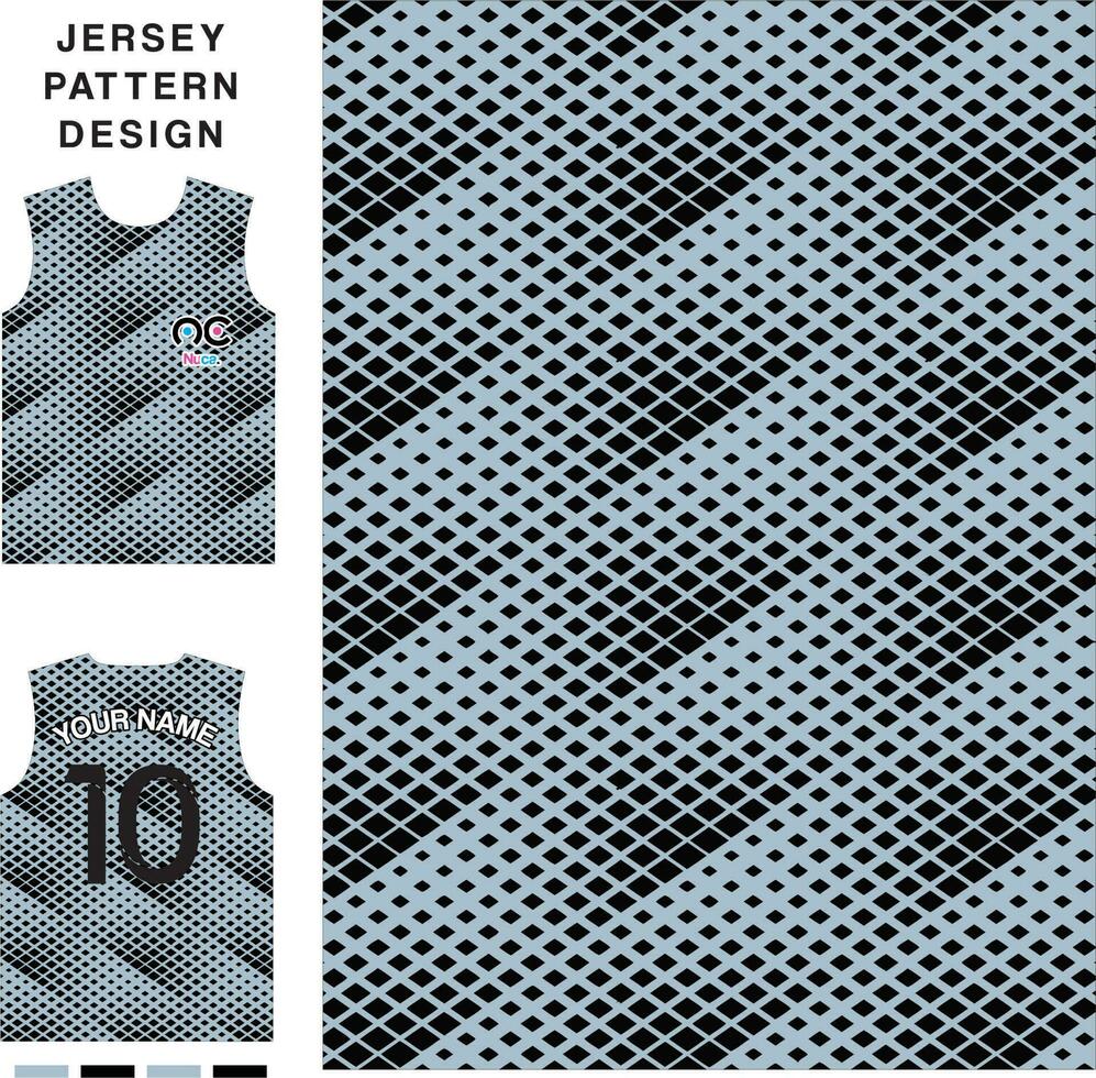 Abstract halftone concept vector jersey pattern template for printing or sublimation sports uniforms football volleyball basketball e-sports cycling and fishing Free Vector.