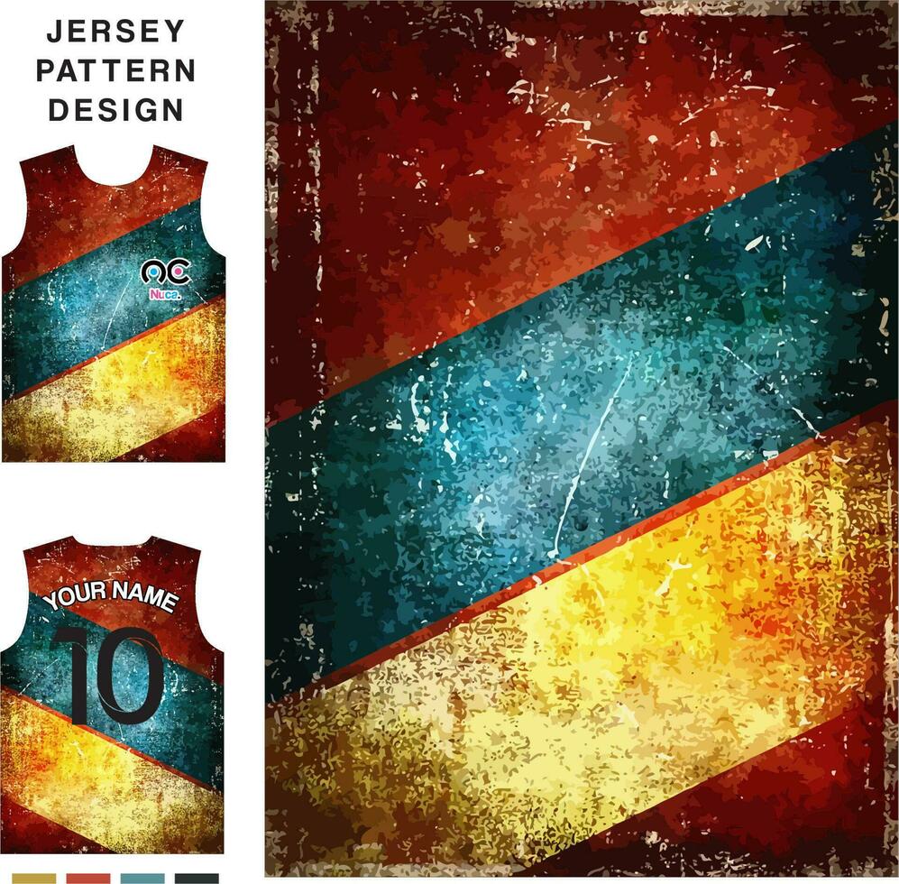 resumen grunge concepto vector jersey modelo modelo para impresión o sublimación Deportes uniformes fútbol americano vóleibol baloncesto e-sports ciclismo y pescar gratis vector.