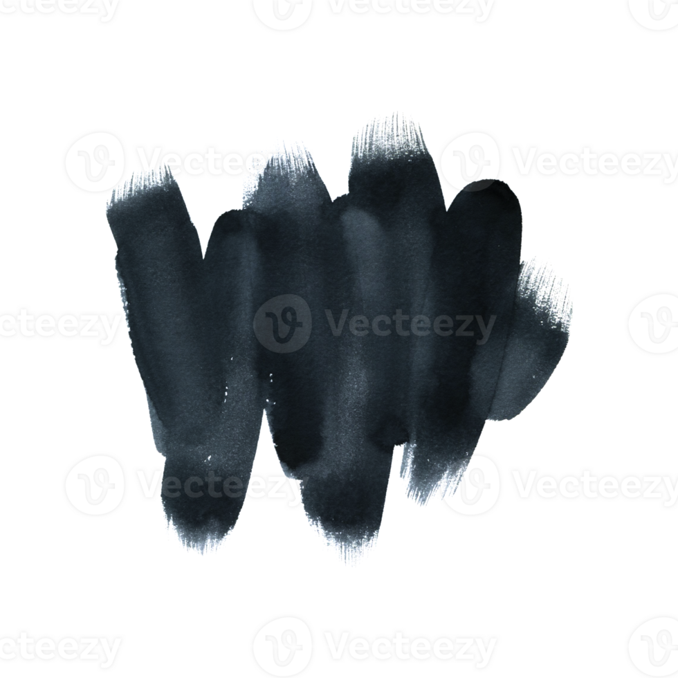 Watercolor strokes, spots black. Illustration, isolated object from a large set of COZY WINTER. For decoration, design and composition of the night sky, snow, beautiful background. png