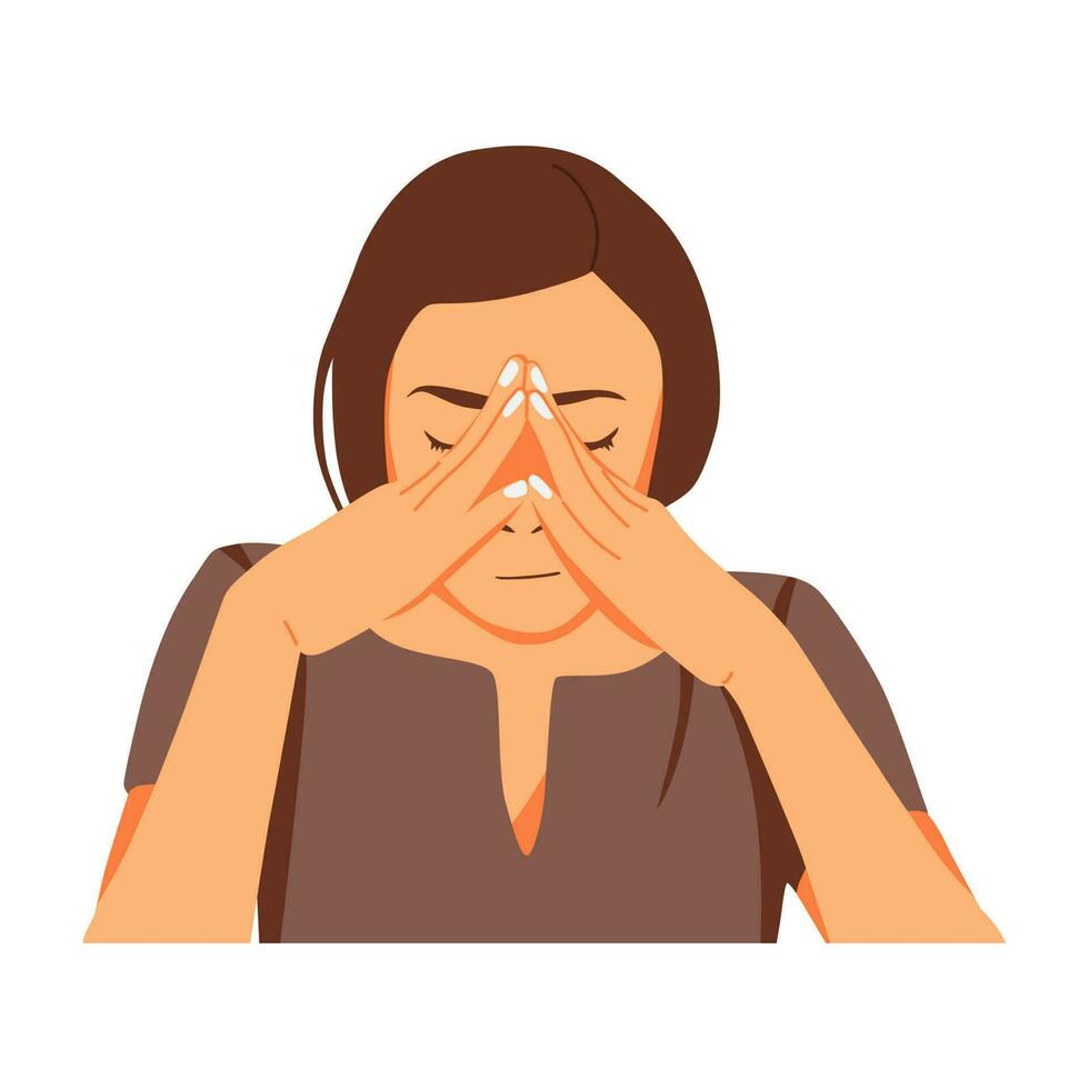 headache person pose illustration vector