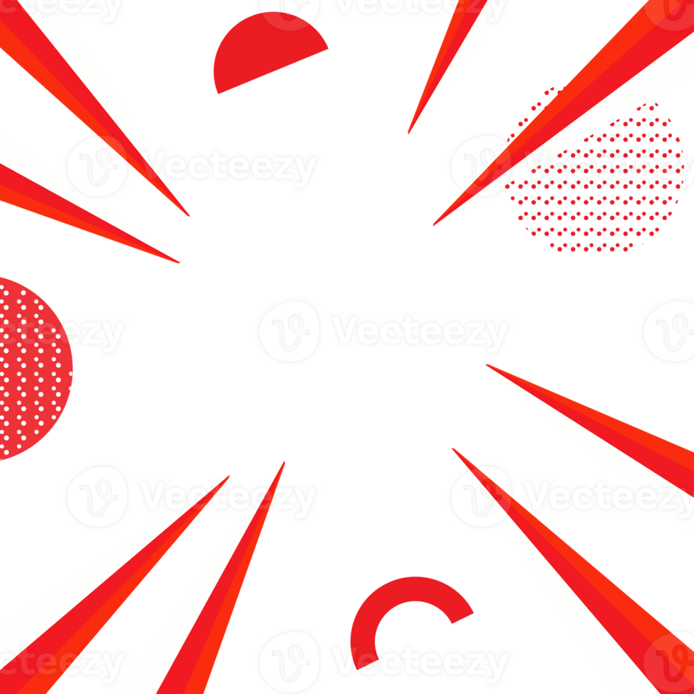 red and white stripes with geometric shapes png