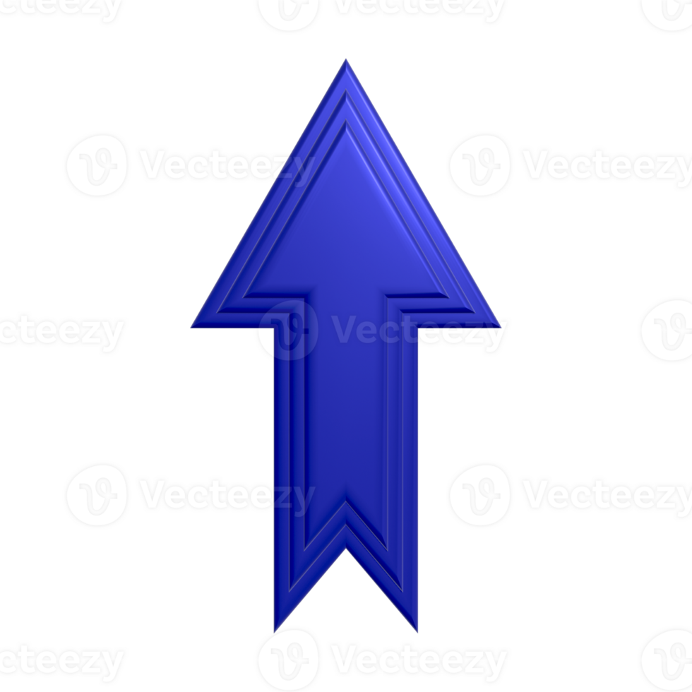 3d azul flecha png