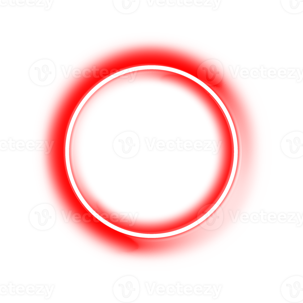 red neon circle light frame 24045136 PNG