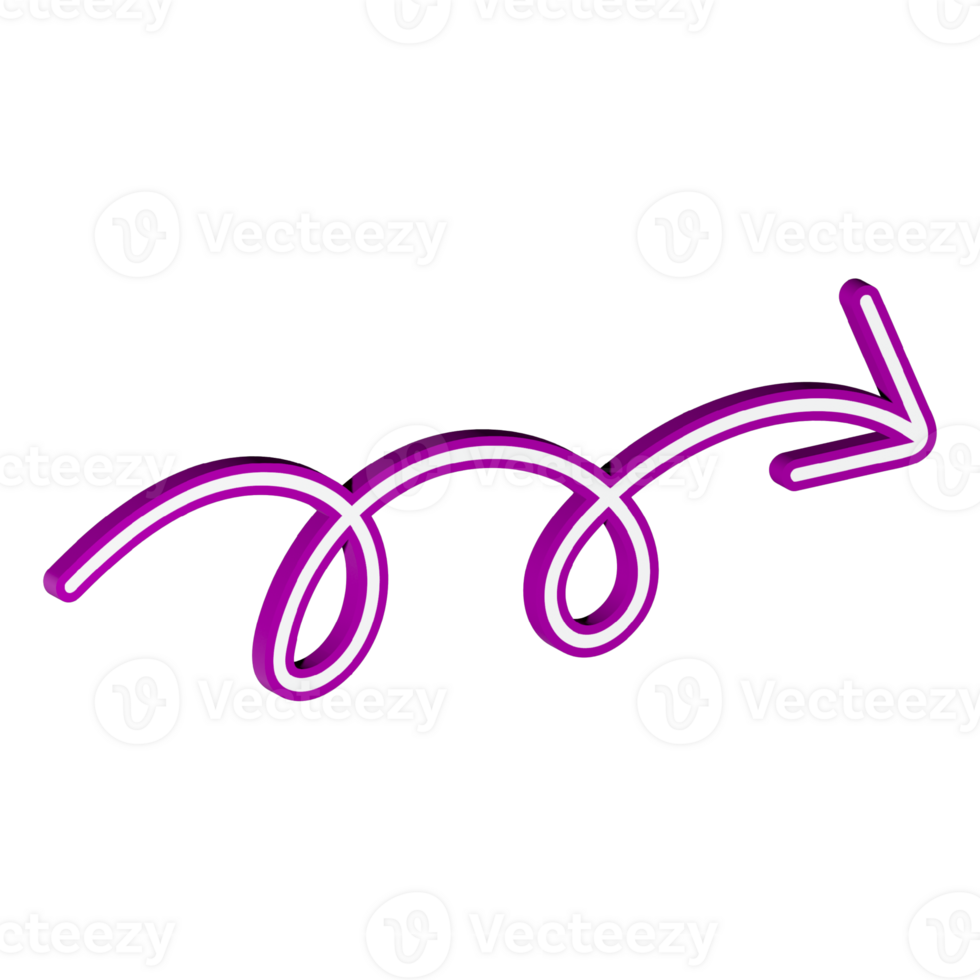 3d curved arrow png