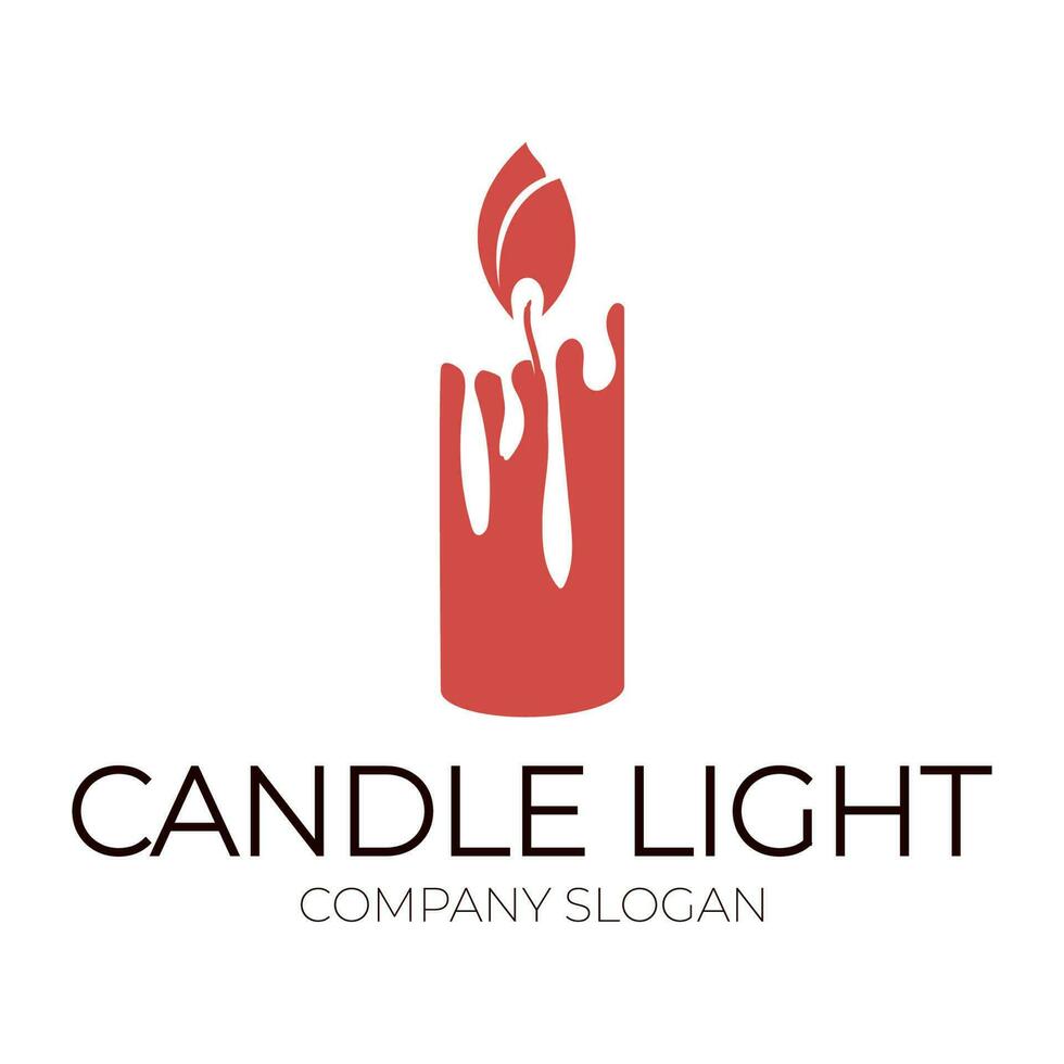 candle light logo design template illustration vector