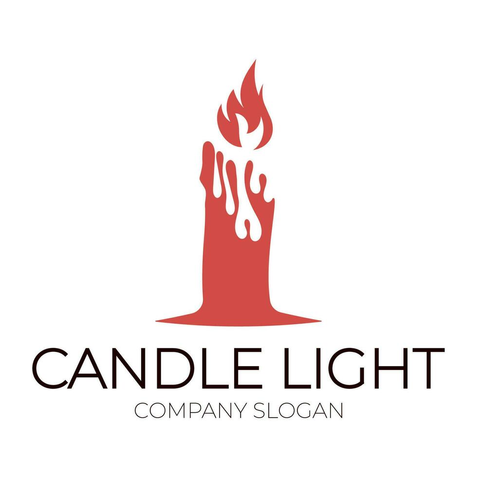 candle light logo design template illustration vector