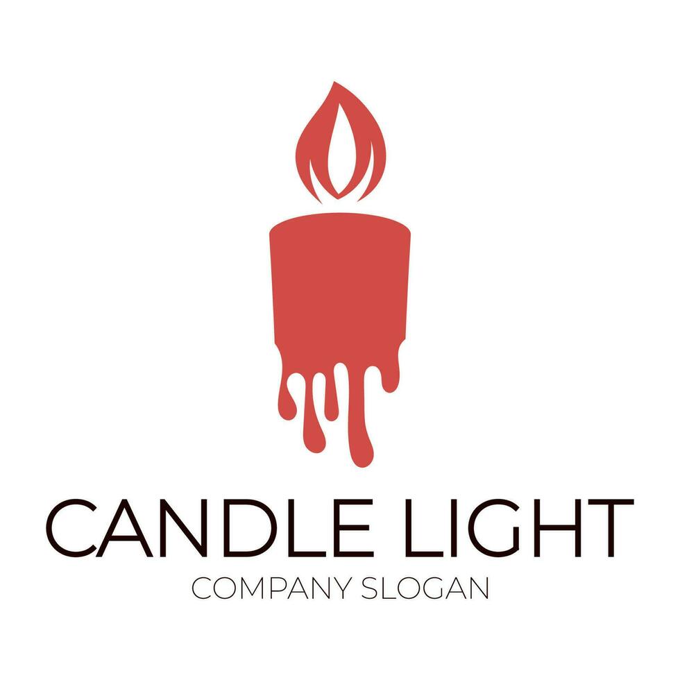 candle light logo design template illustration vector