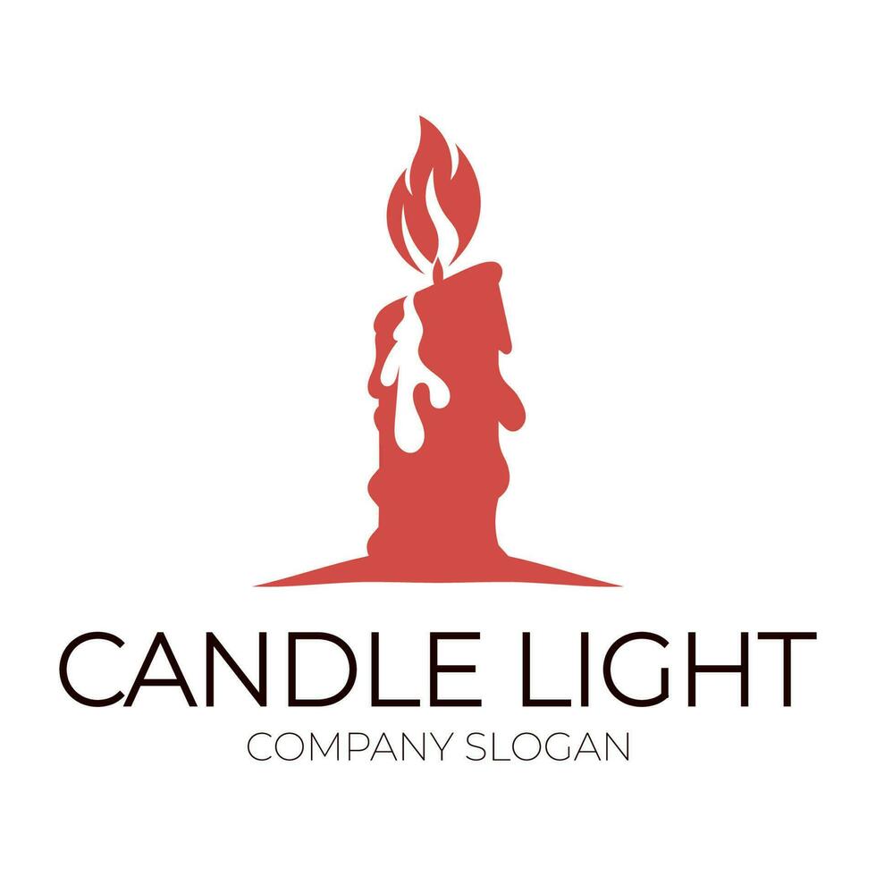 candle light logo design template illustration vector