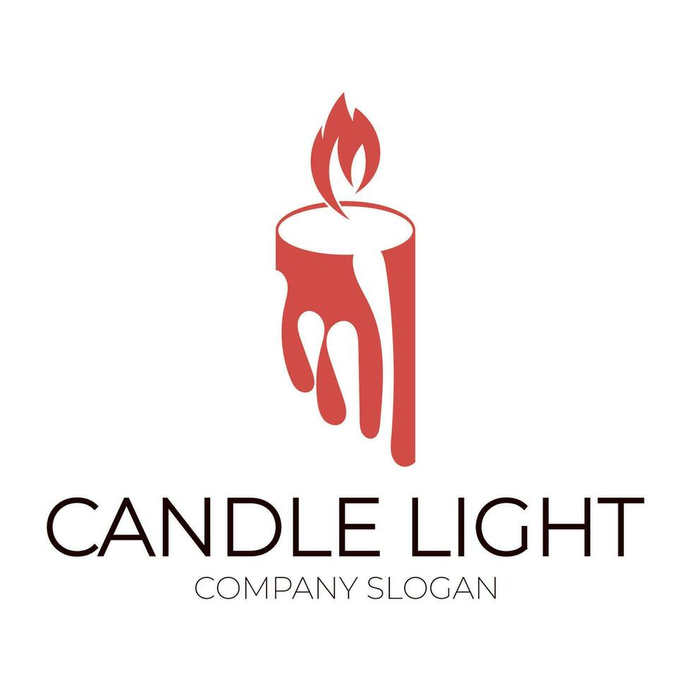 candle light logo design template illustration vector