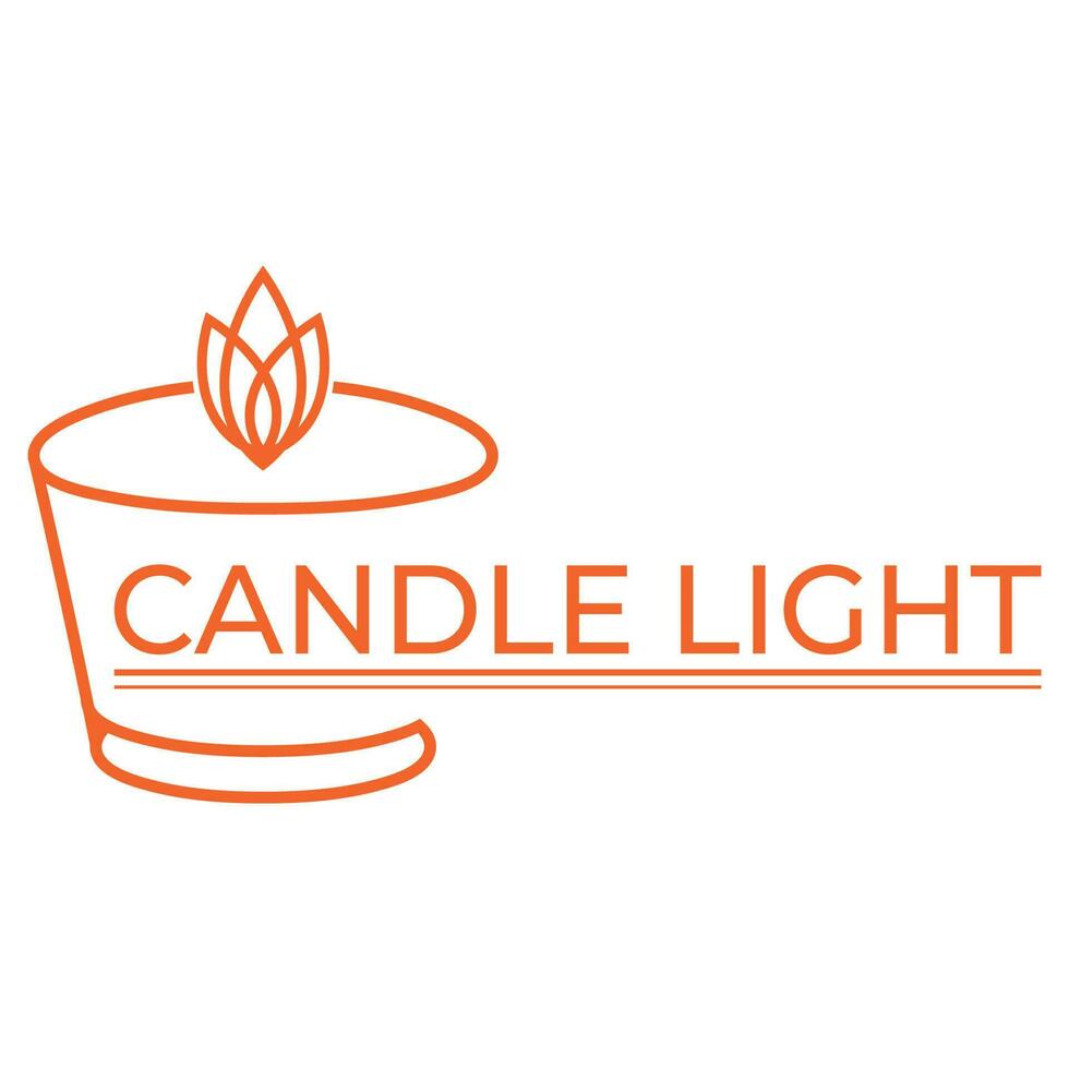 candle light logo design template illustration vector