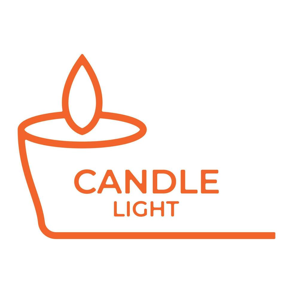 candle light logo design template illustration vector