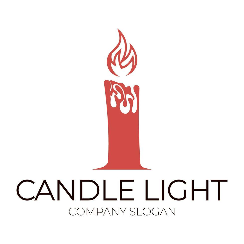 candle light logo design template illustration vector