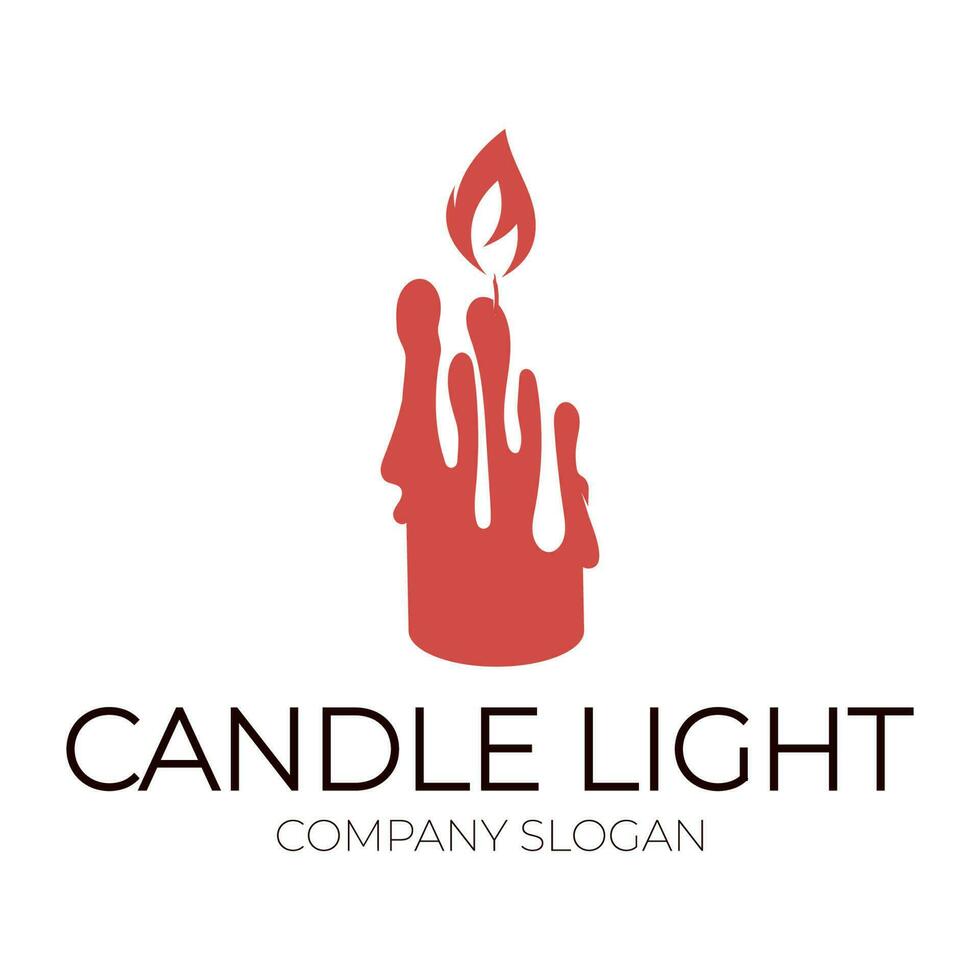 candle light logo design template illustration vector