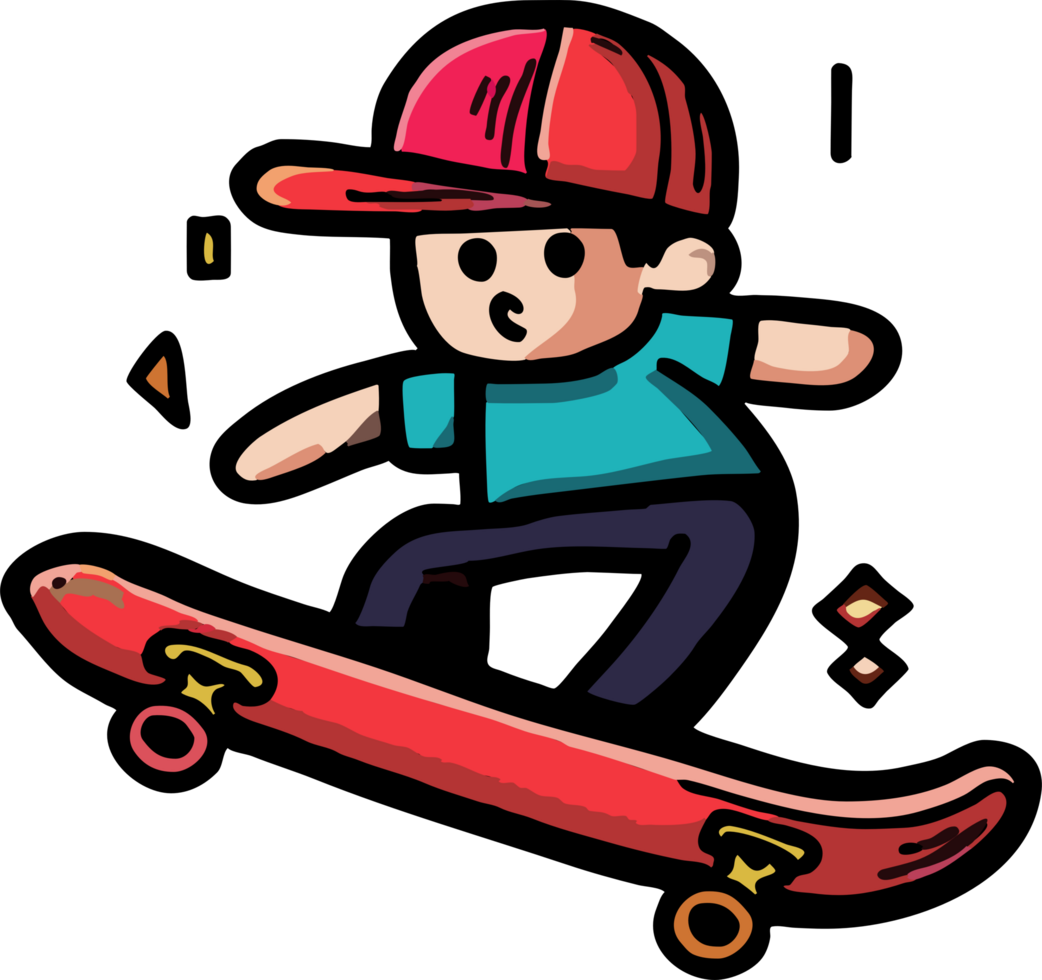 skateboarding png graphic clipart design