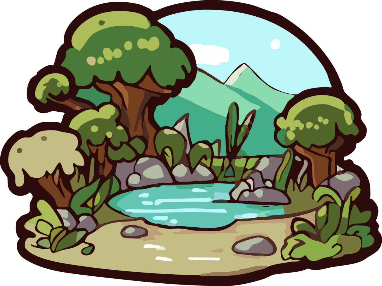 Outdoors png graphic clipart design