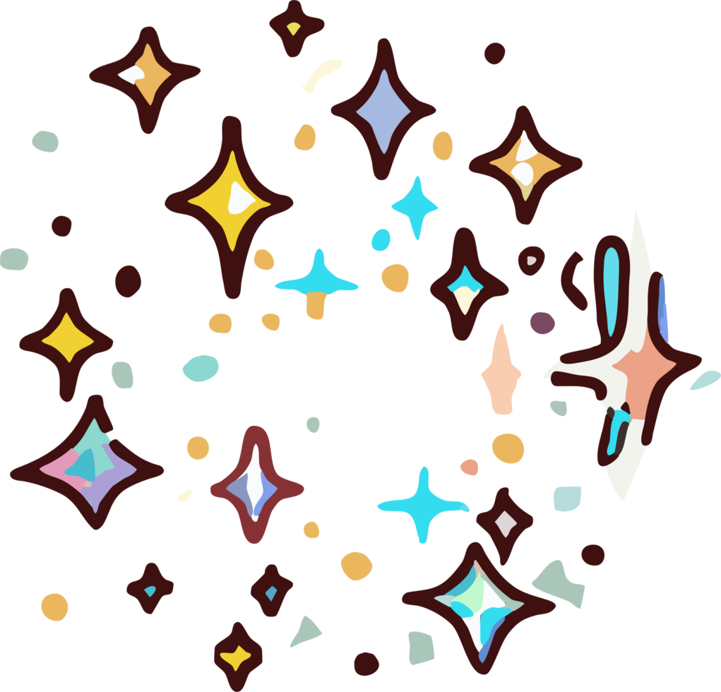 sparkle stickers png graphic clipart design