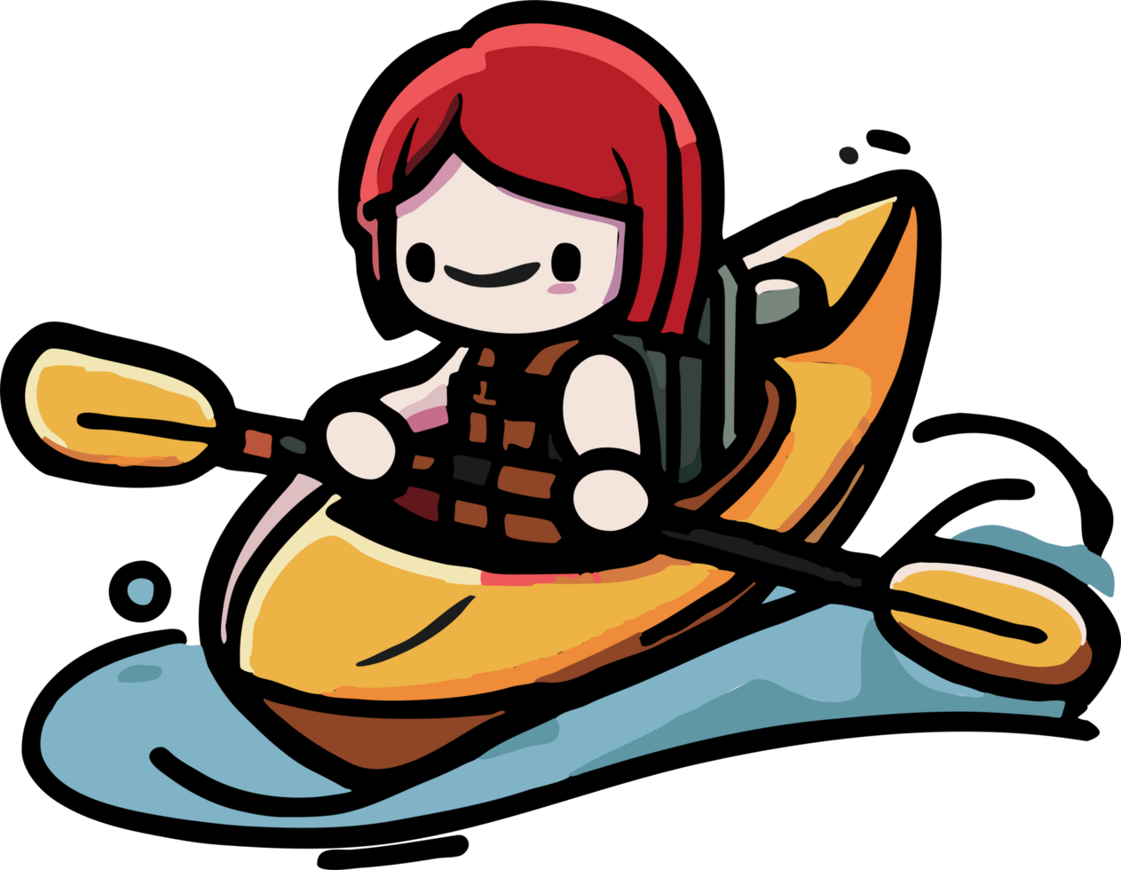 kayaking png graphic clipart design