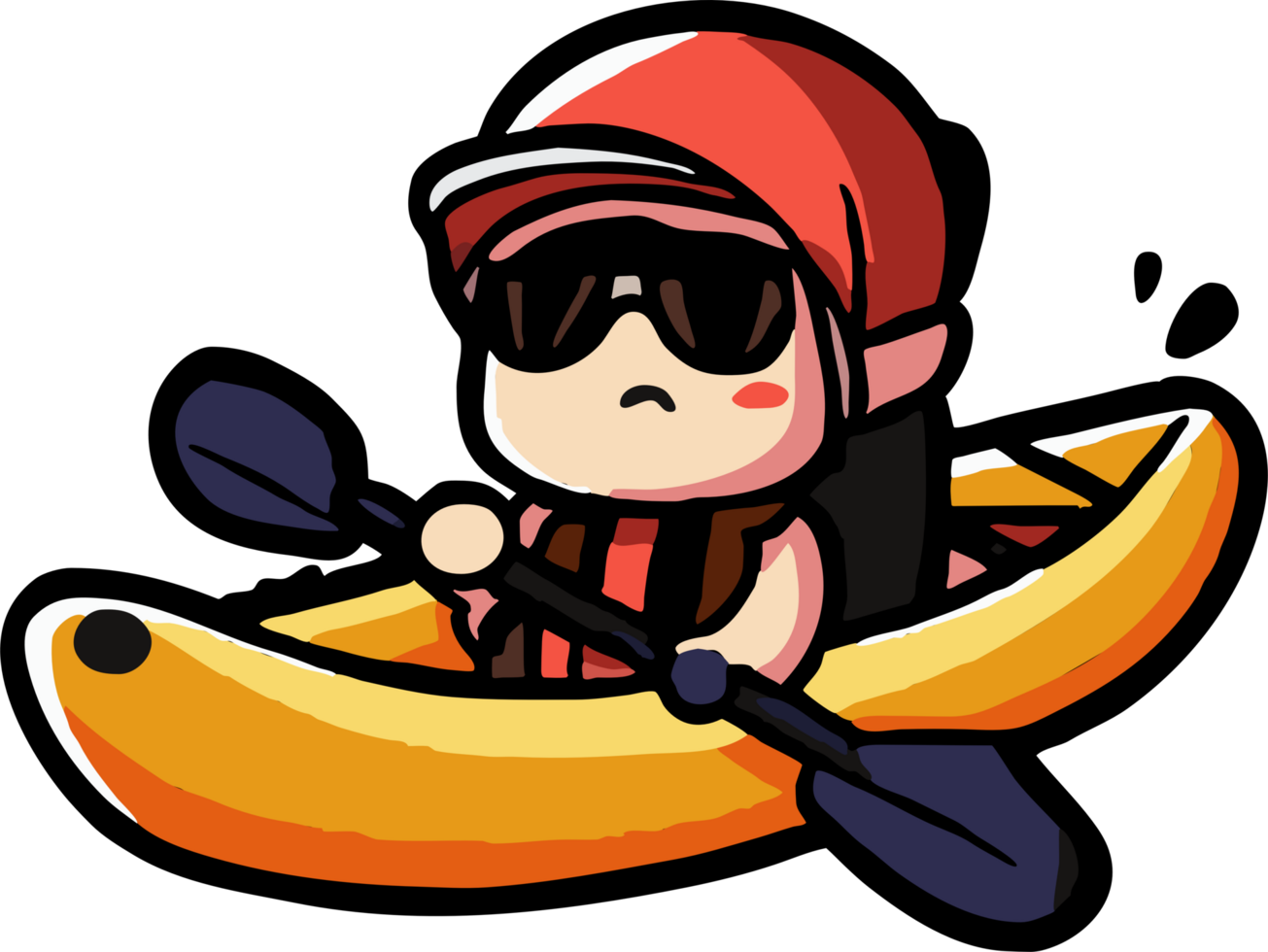 kayaking png graphic clipart design