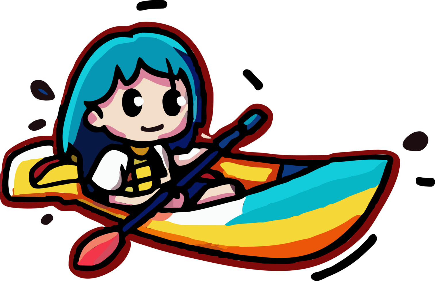 kayaking png graphic clipart design