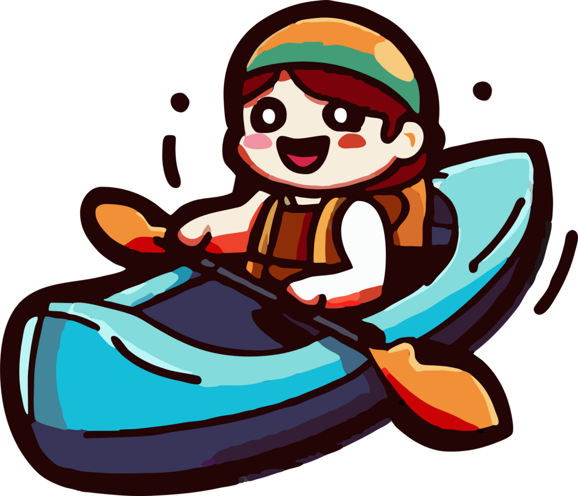 kayaking png graphic clipart design