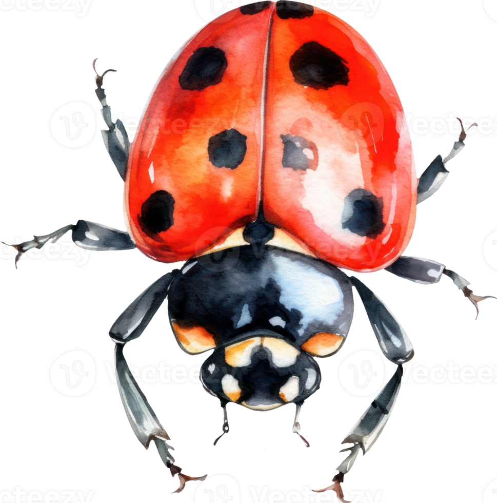 Ladybug Watercolor Illustration. png