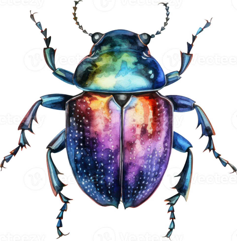 Beetle Watercolor Illustration. png