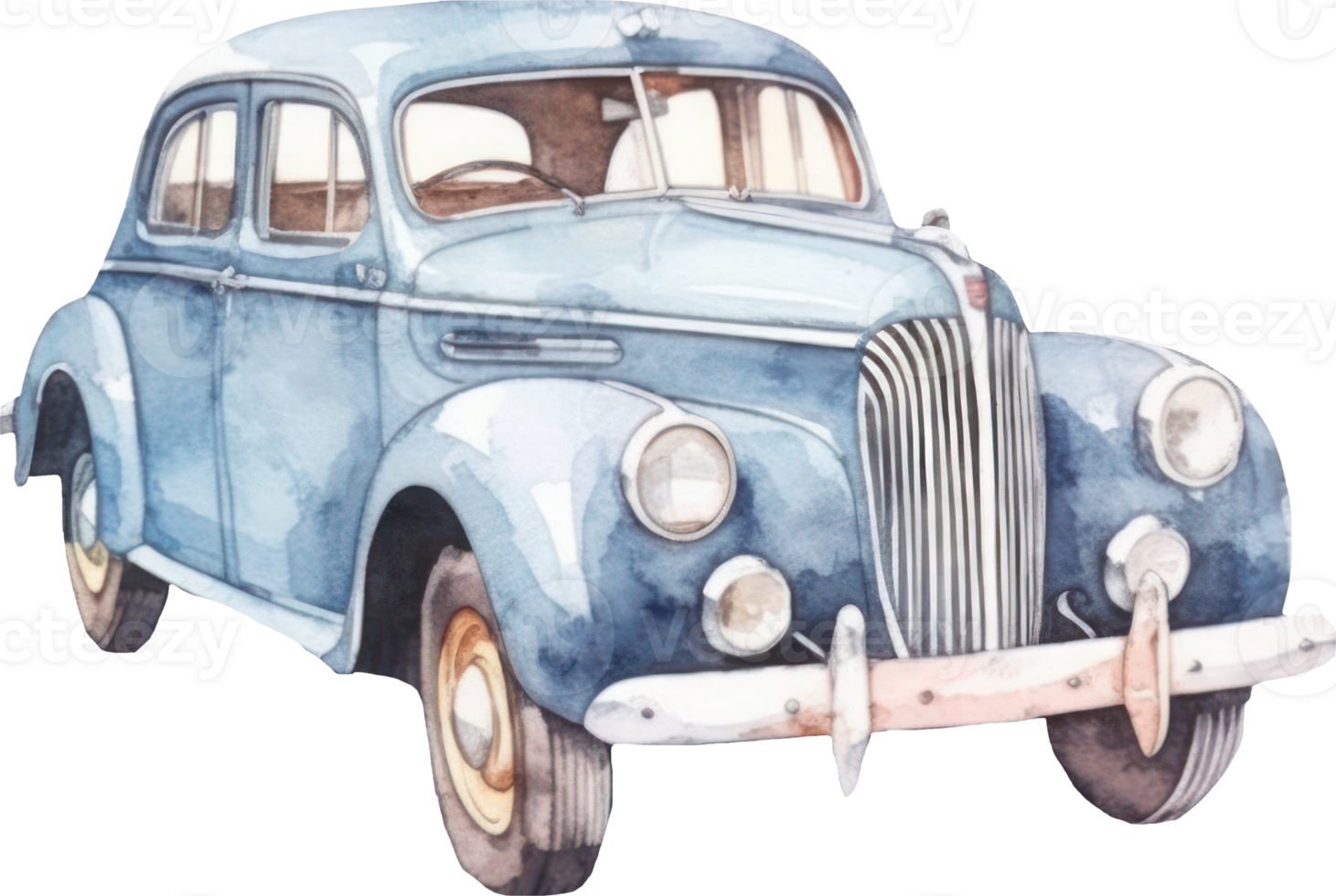 Vintage Car Watercolor. png