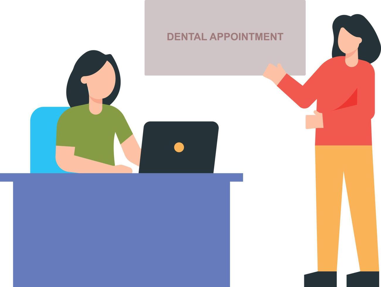 The girl is having a dental appointment. 24046978 Vector Art at Vecteezy