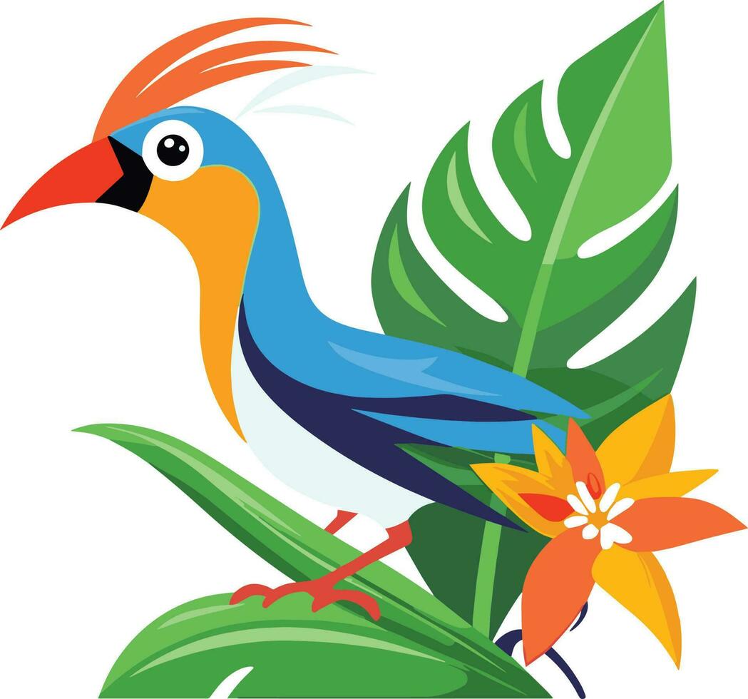 Bird of paradise vector art. bring exotic elegance and vibrant colors to your creative designs.