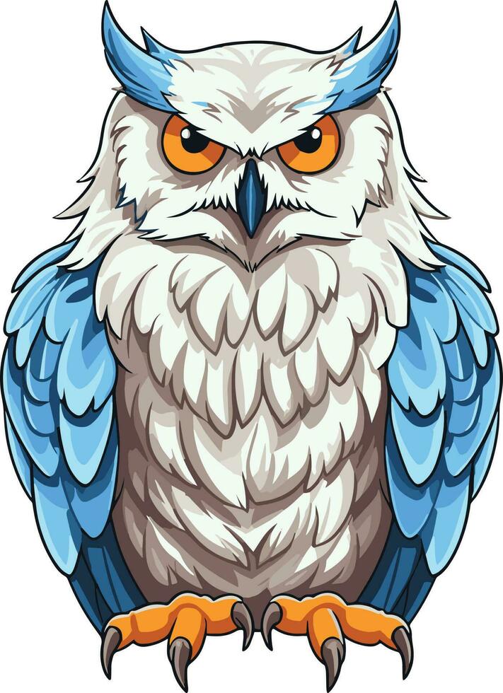 Majestic snowy owl vector art. Experience the arctic's enigmatic beauty.