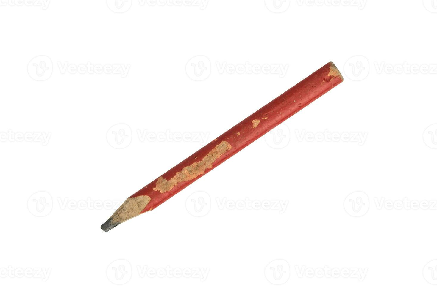 A carpenters Pencil isolated on white with clipping path. photo