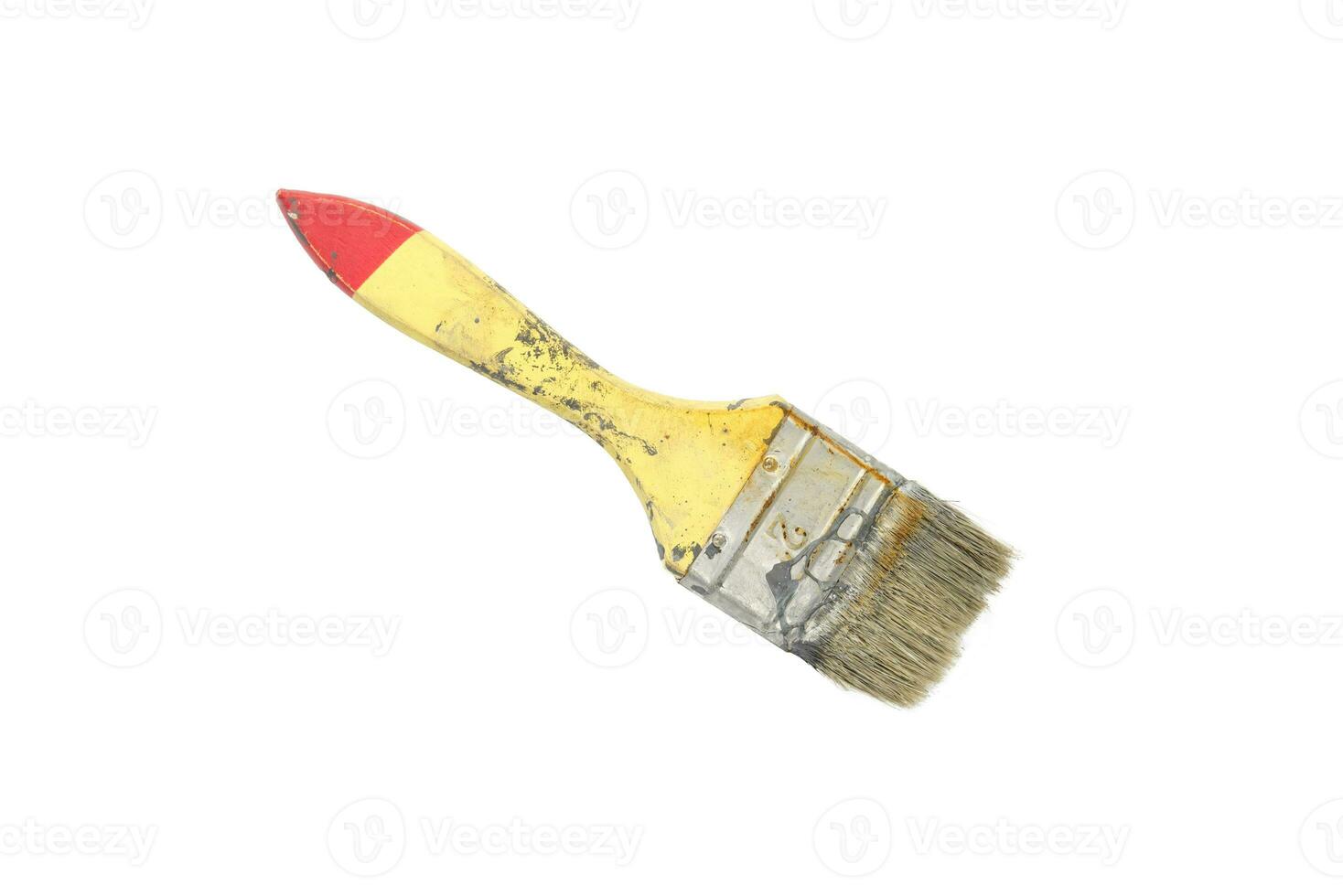 Used old brush isolated on white background. Clipping path photo