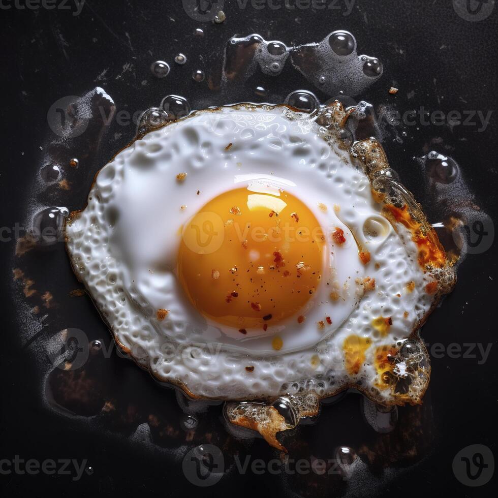 viewpoint of a fried egg ,. photo
