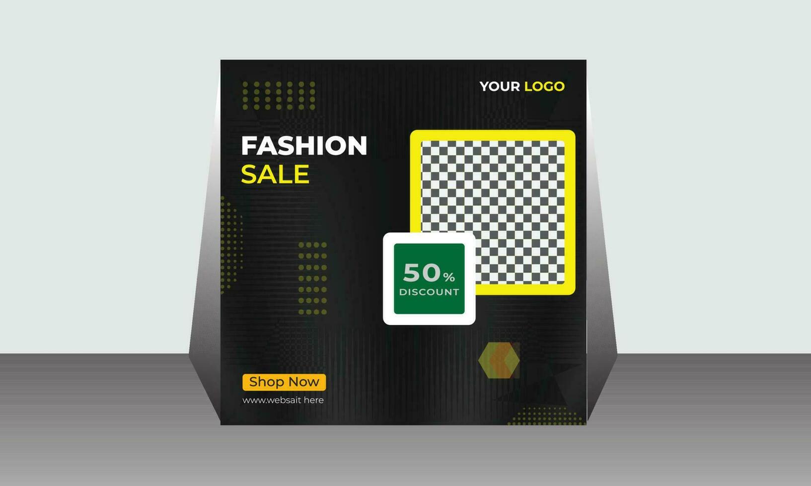Fashion Sale Social Media Post Mockup vector