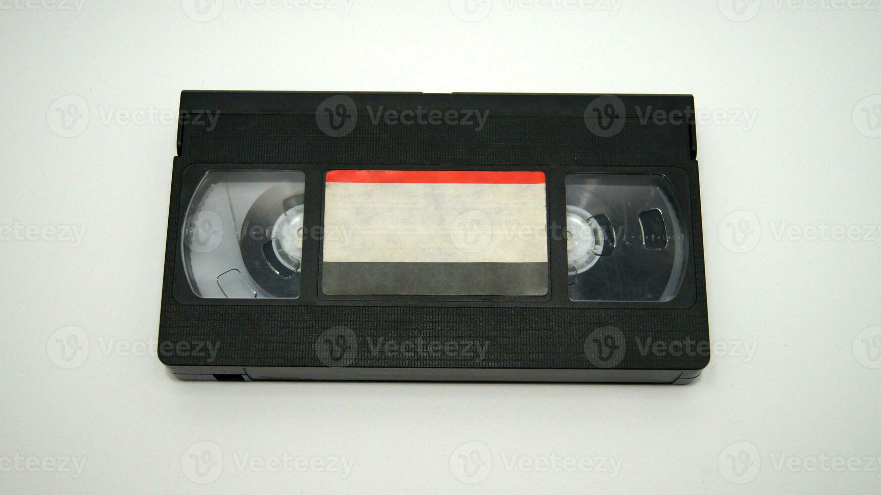 VHS Tape Black Casettee with Film 80's Style photo