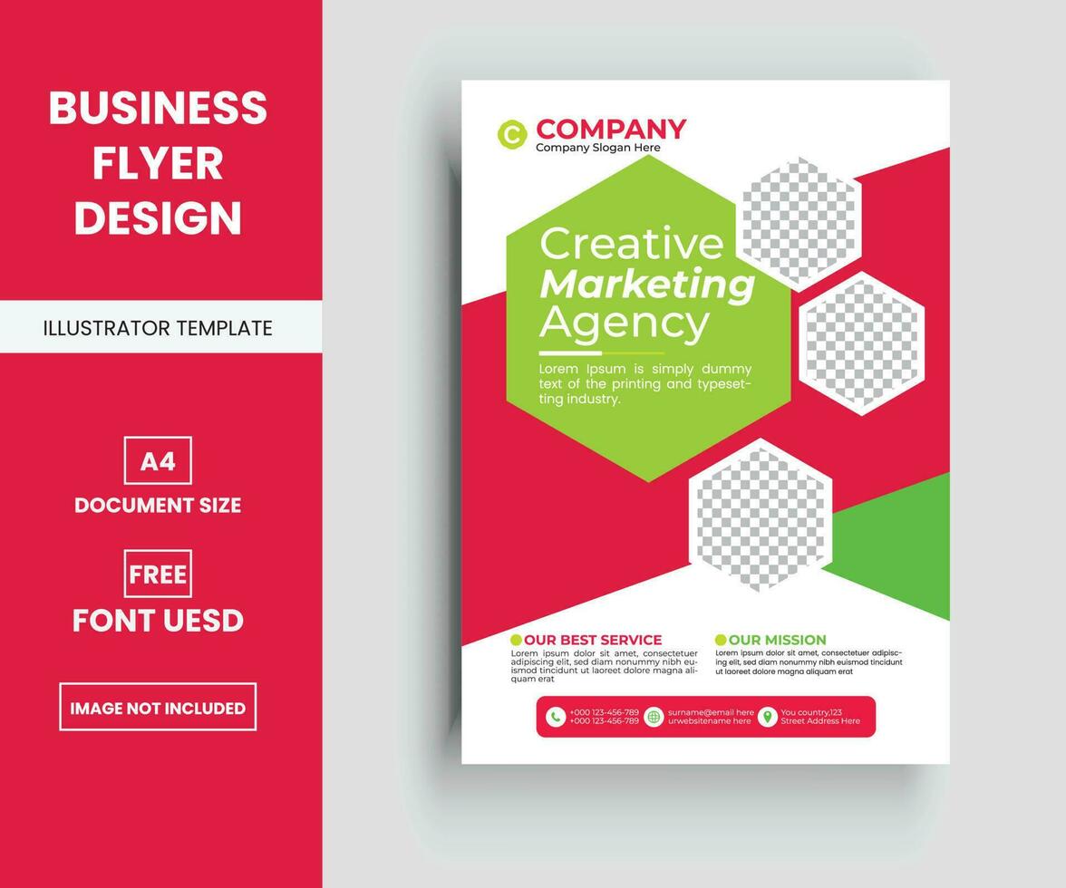 Modern corporate business multipurpose flyer layout design, Company Flyer in A4. vector