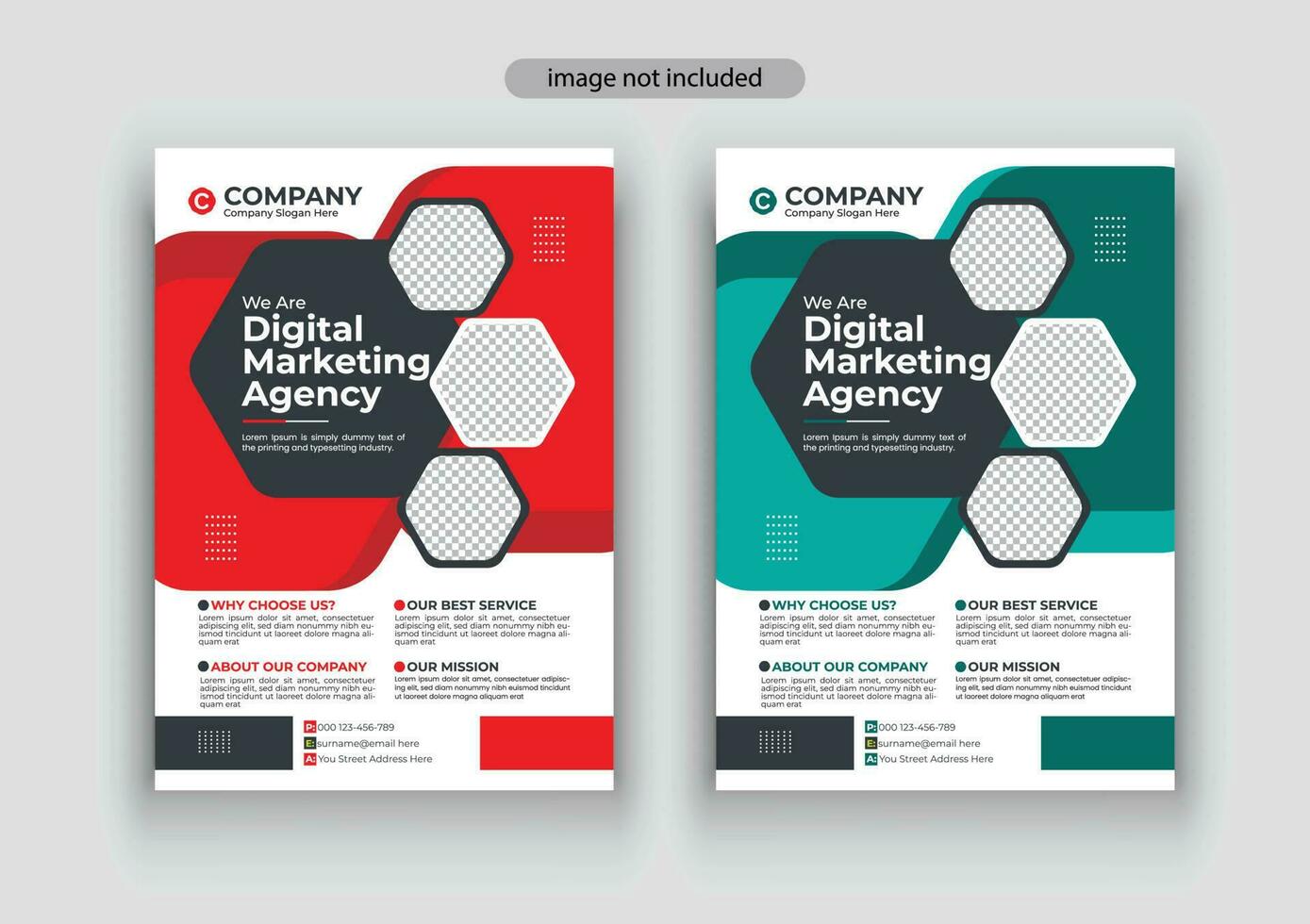 Modern corporate business multipurpose flyer layout design, Company Flyer in A4. vector