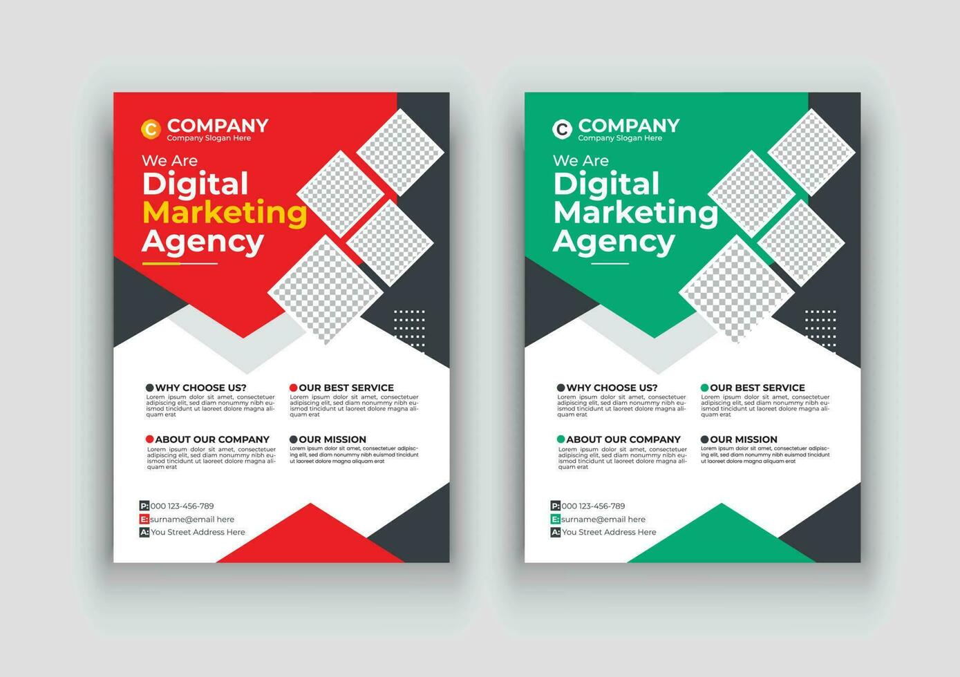 Modern corporate business multipurpose flyer layout design, Company Flyer in A4. vector