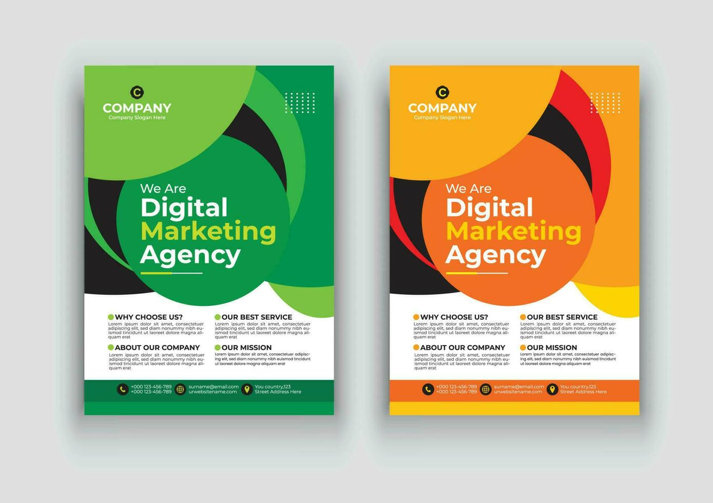 Modern corporate business multipurpose flyer layout design, Company Flyer in A4. vector