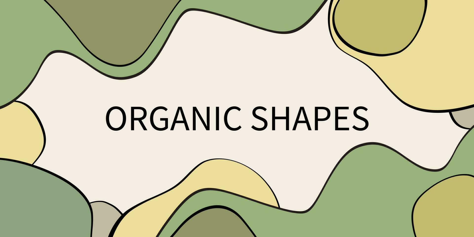 Organic shapes abstract banner background. vector