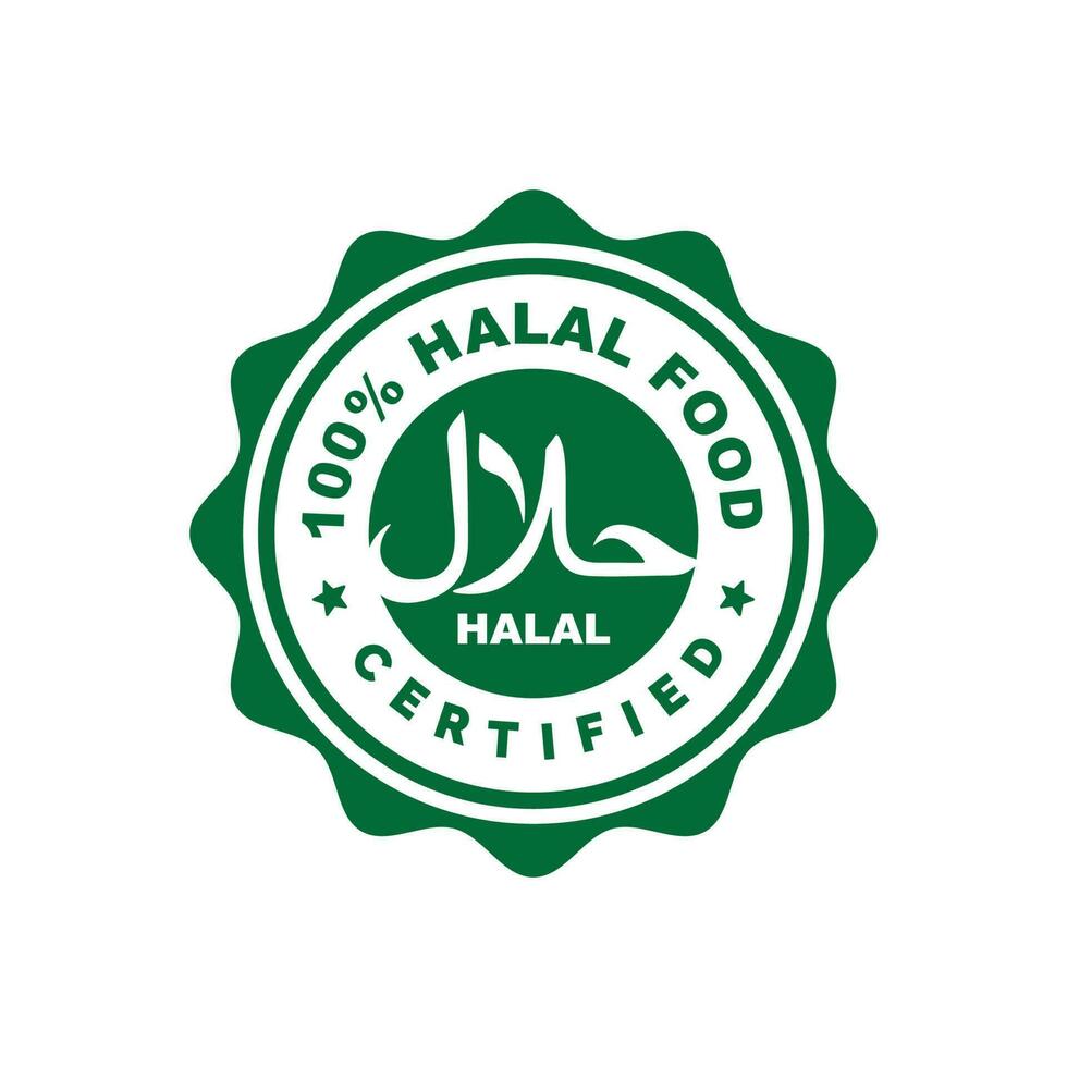 halal marca icono aislado en blanco antecedentes vector