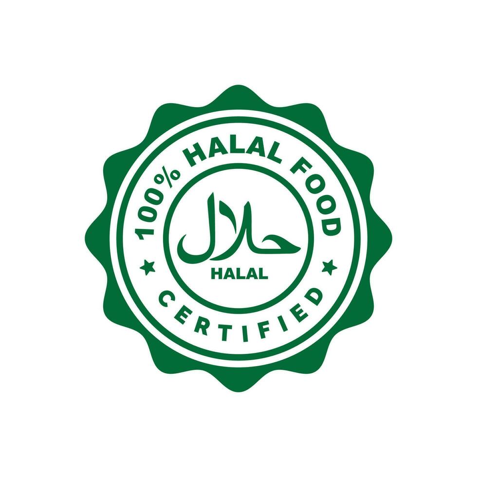 halal marca icono aislado en blanco antecedentes vector