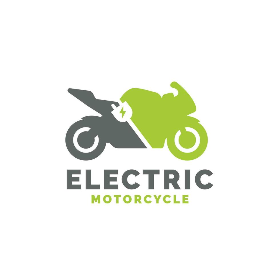 eléctrico motocicleta logo diseño vector