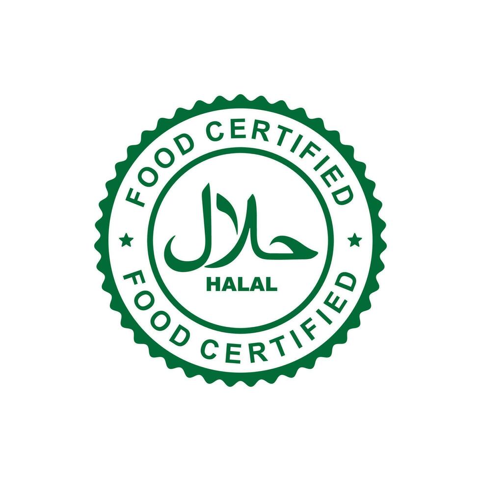 halal marca icono aislado en blanco antecedentes vector