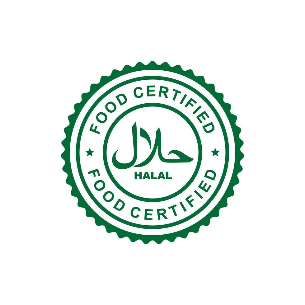 Halal mark icon isolated on white background vector