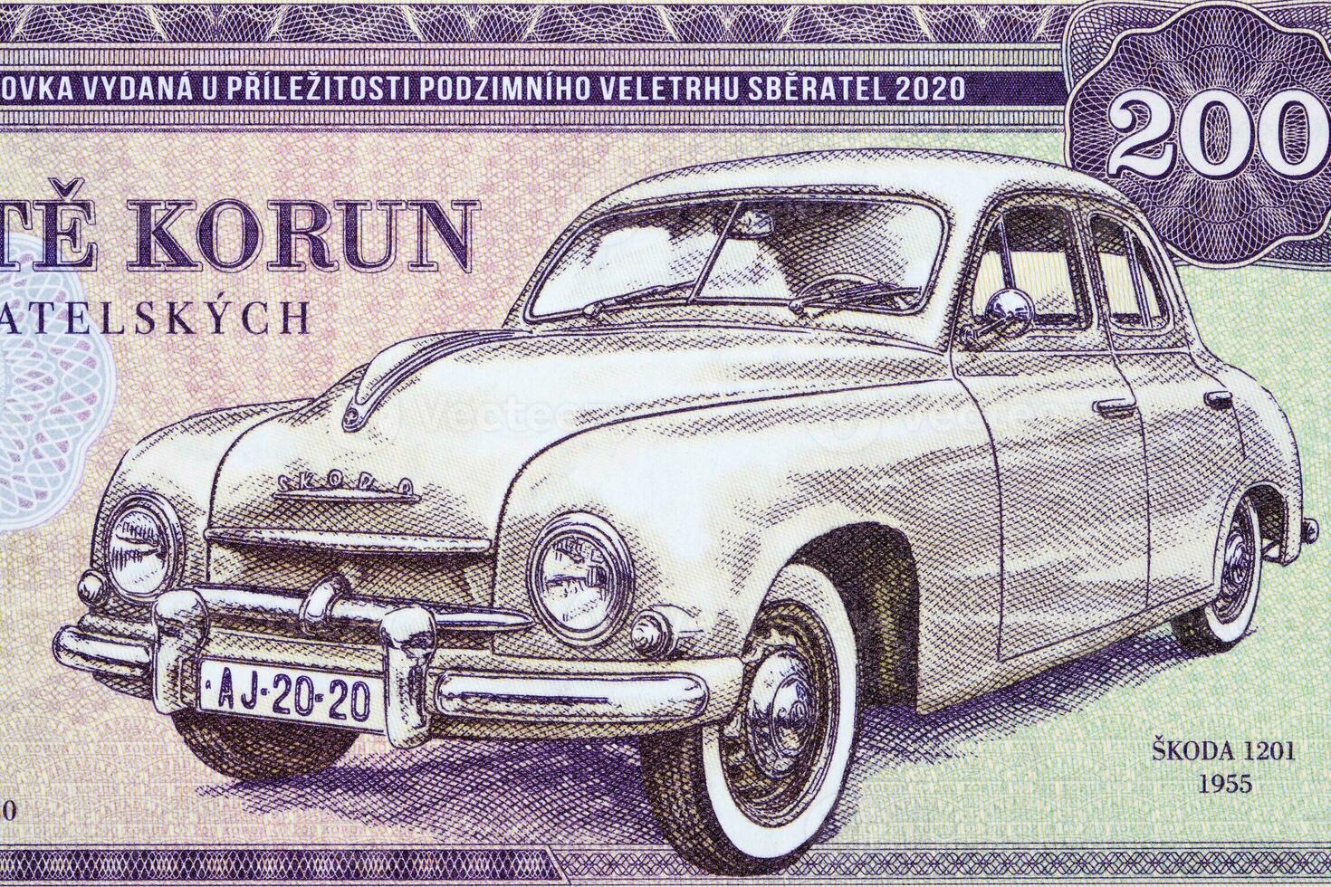 Old car from money photo