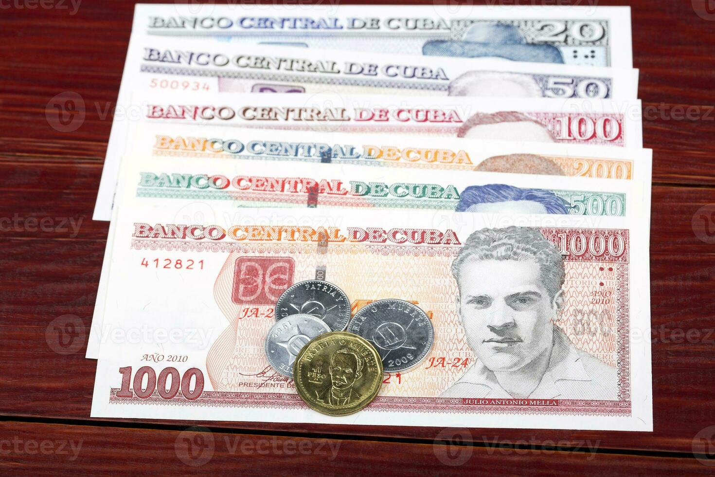 Cuban Pesos coins and banknotes photo