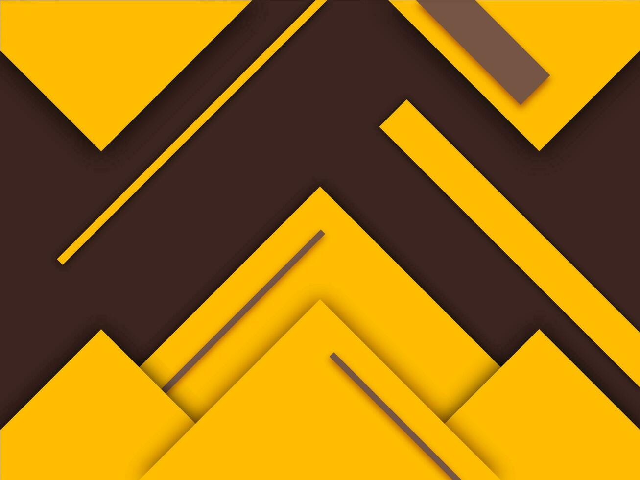 Yellow and brown paper geometric abstract background. vector